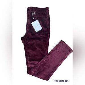 KanCan Ginny Mid Rise Velvet Skinny Pants